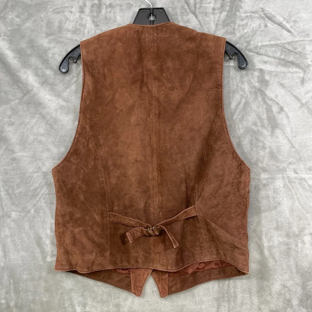 Vintage Hammerschmid  100% Suede Leather Vest Gilet Waistcoat Men Size 36 Gemany